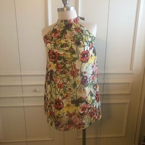 Elisa B. Floral Halter Top W/Lining.  Size 10.